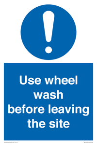 Use wheel wash before leaving the site